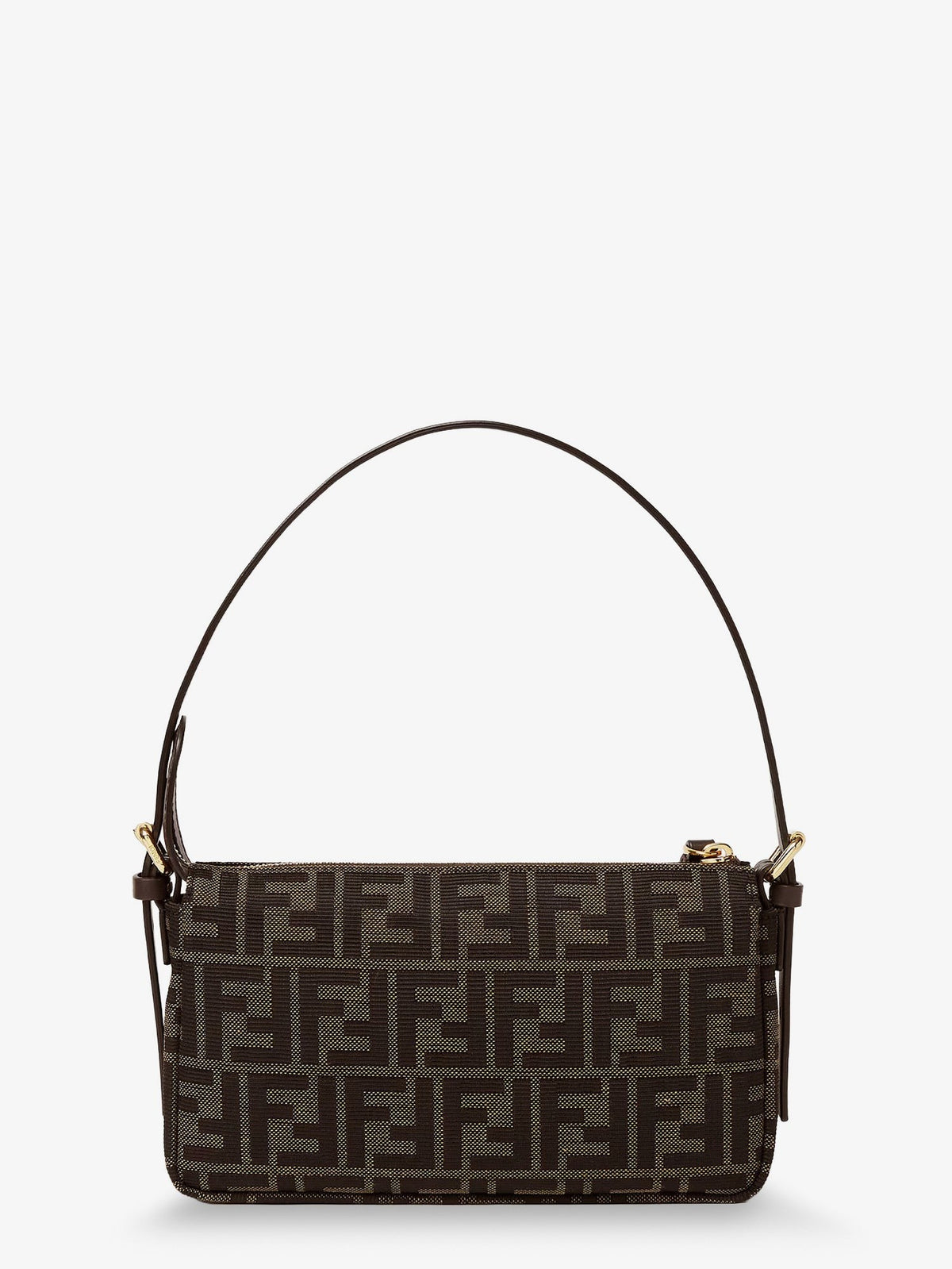 Zip Top Small FF Zucca Fabric shoulder bag