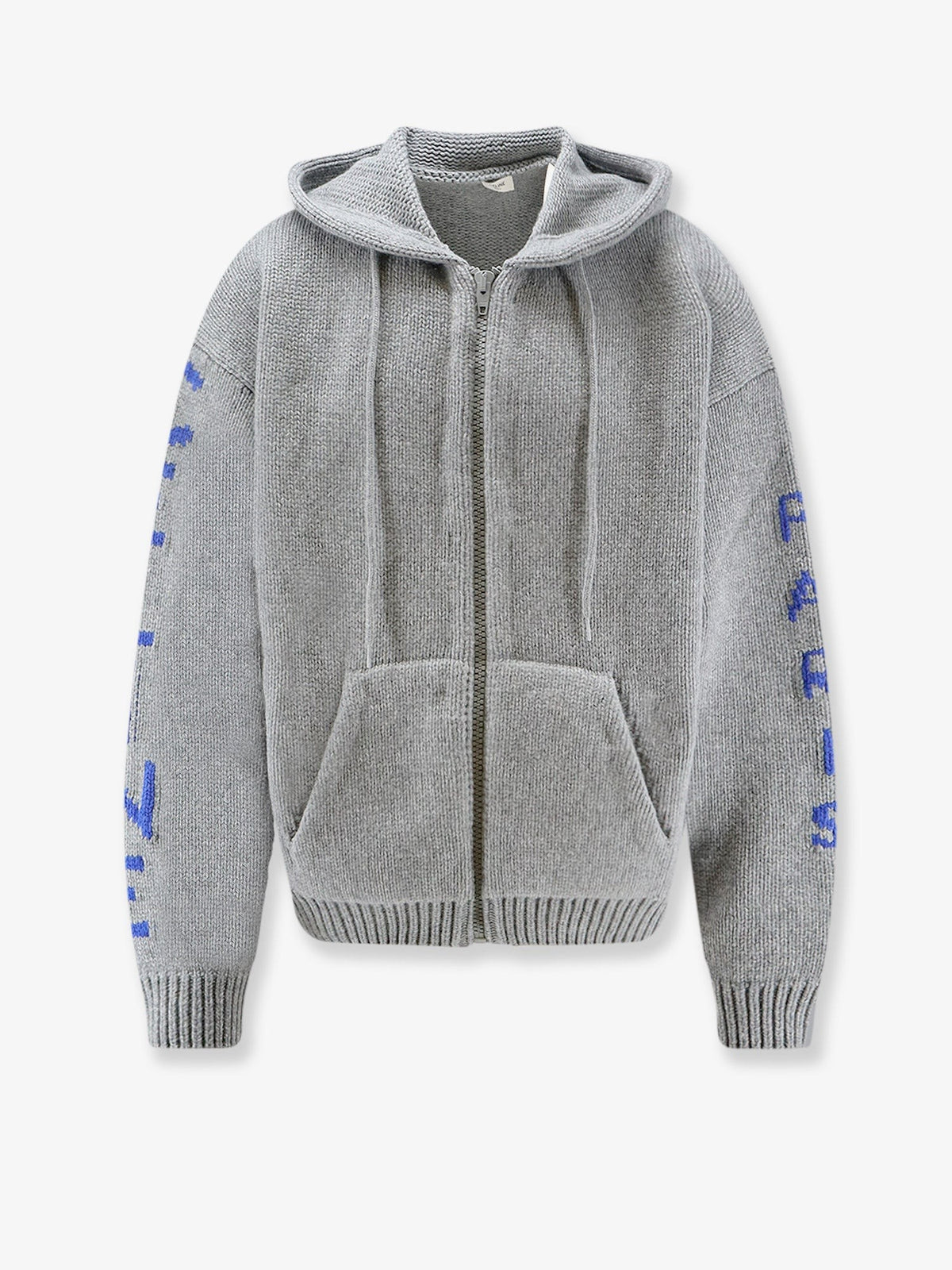 Zip-up virgin wool cardigan