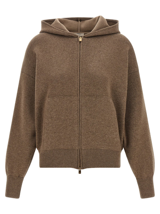 Zipped hooded sweater