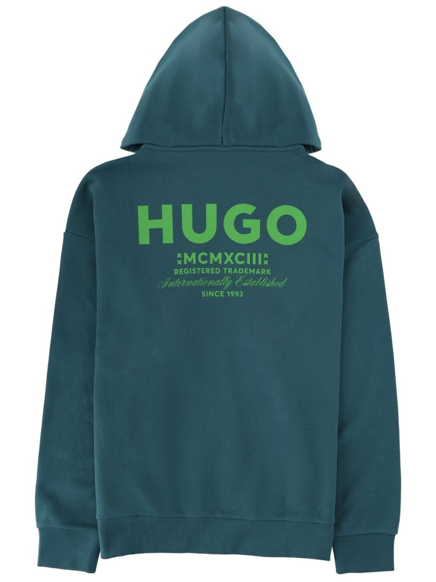ZIPPERED SWEATSHIRT WITH LOGO